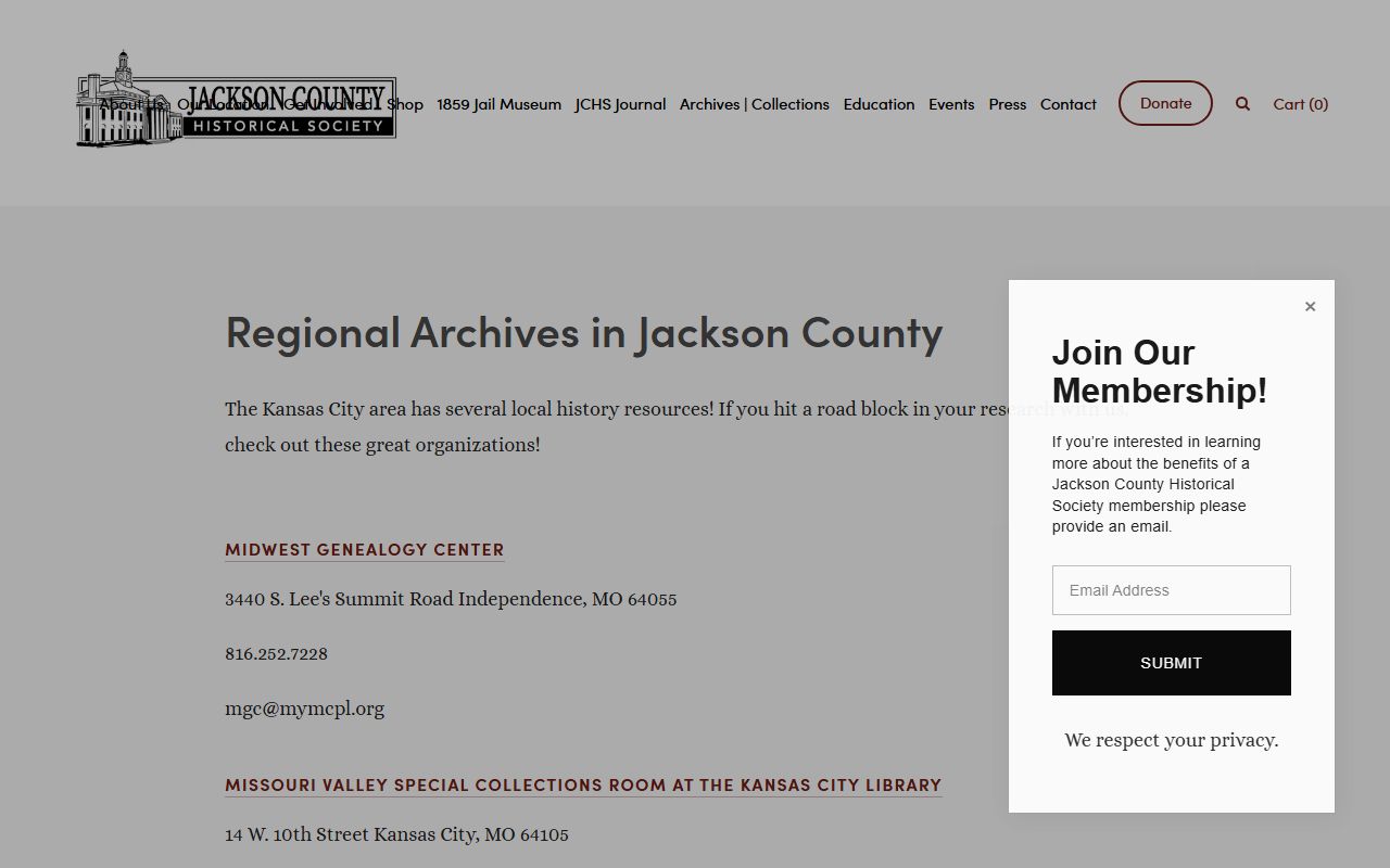 Independence Jackson County obituary historical archives