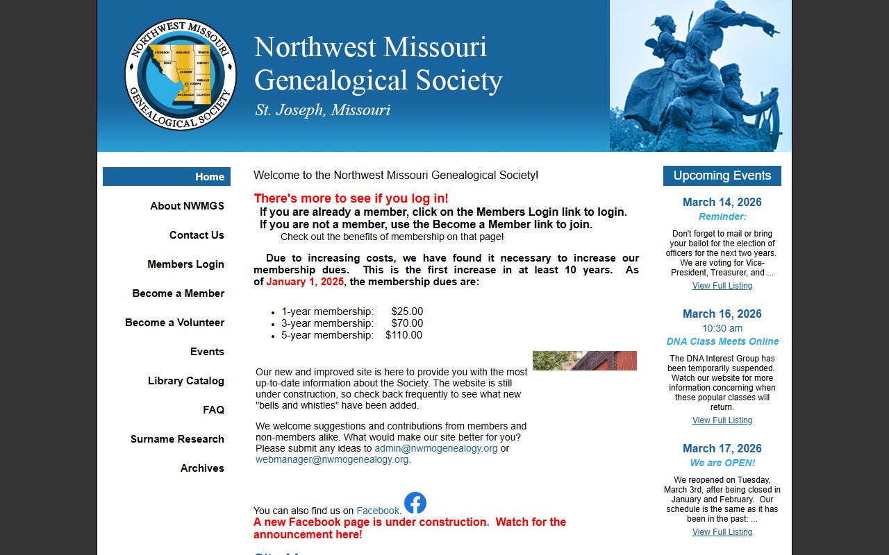 St. Joseph Northwest Missouri Genealogical Society obituary records