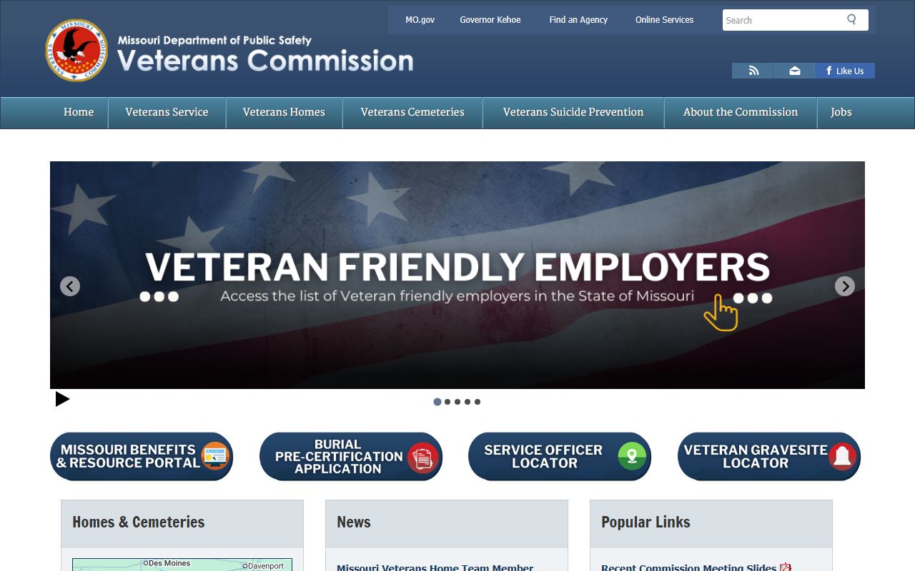 Missouri Veterans Commission obituary and burial resources